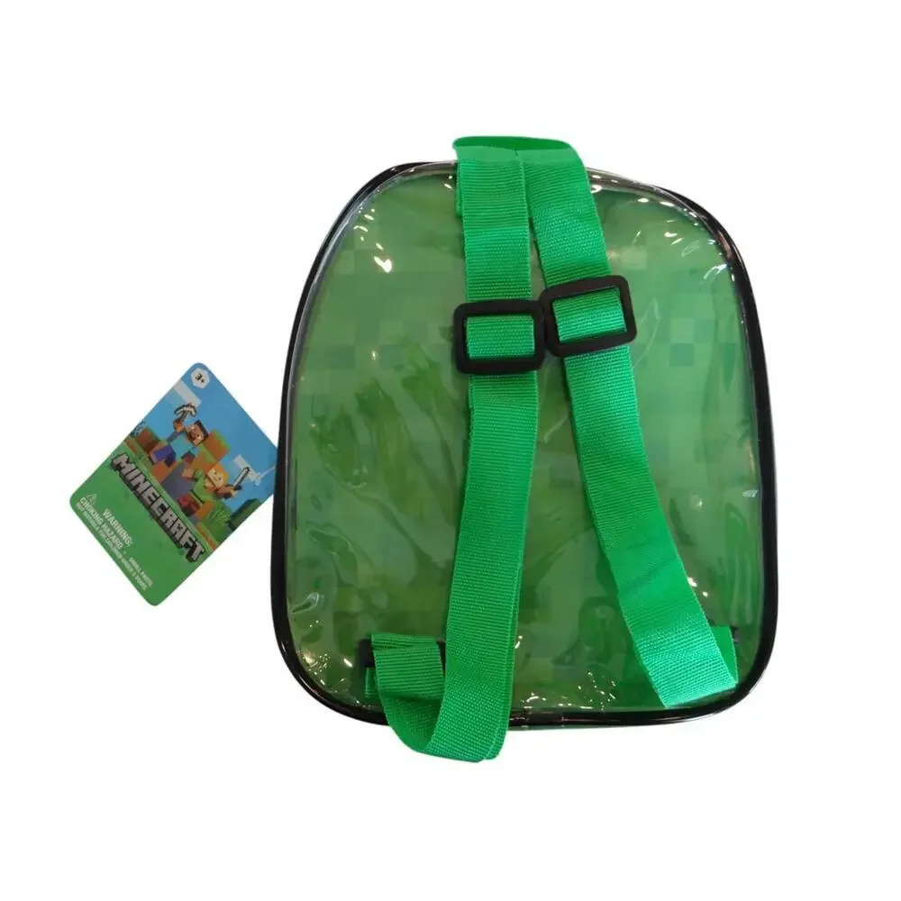 Minecraft Clear‎ Kids MINI Backpack with Character Hair Clips, Ties, and Bows!